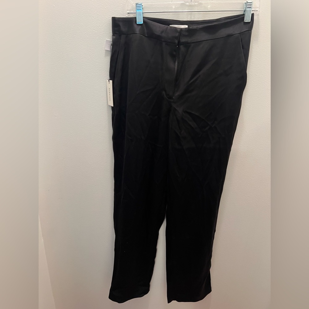 Aritzia BNWT Command Pant Satin - Size 8 Black